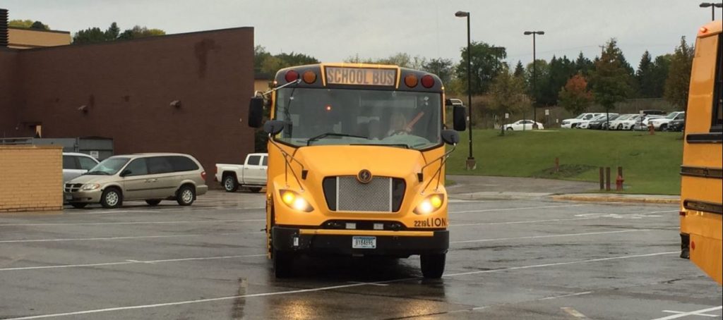 Lion school bus in Lakeville Minnesota